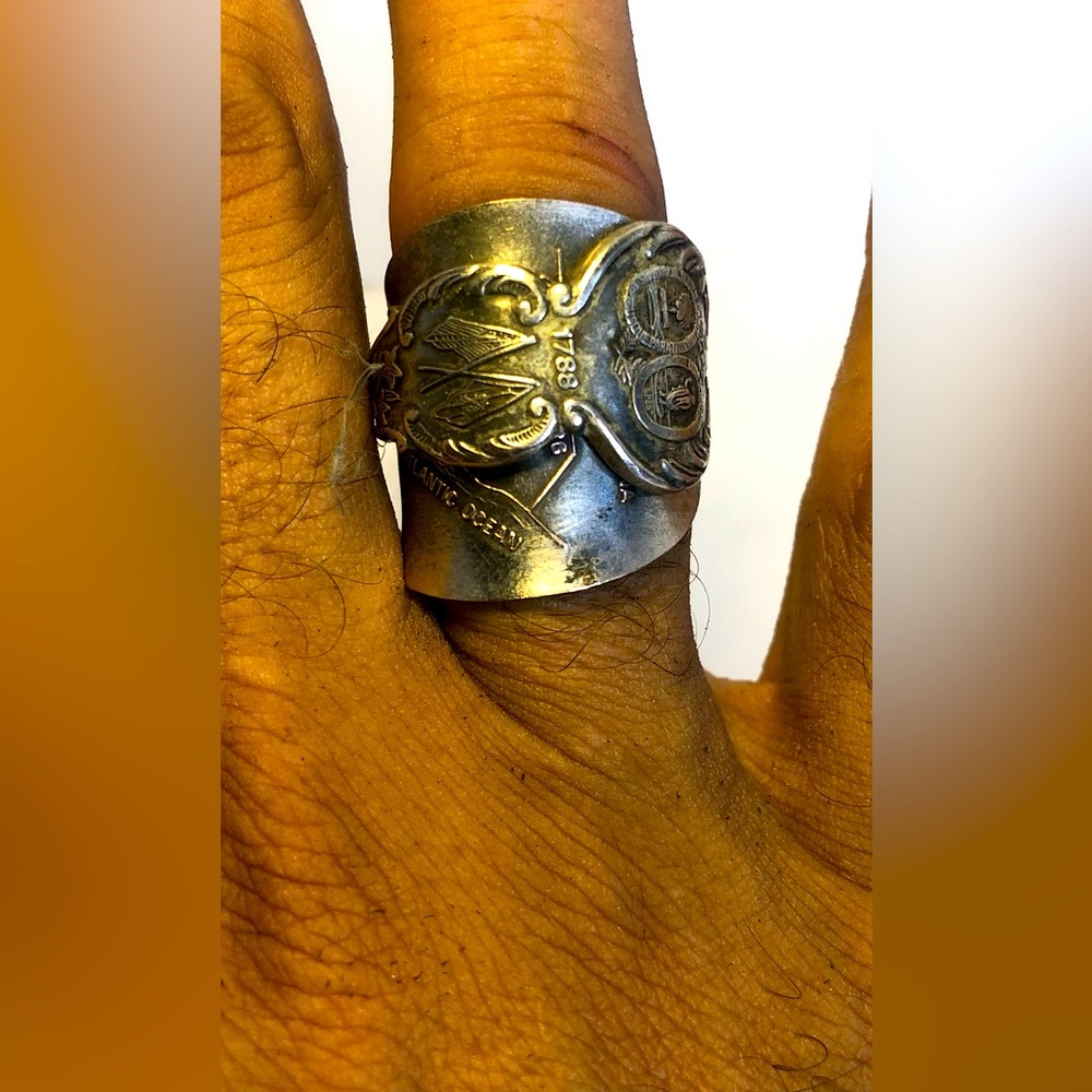S. Carolina Handcrafted Unisex Ring. American Heritage Spoon Ring. 1 Of 1 Size 9